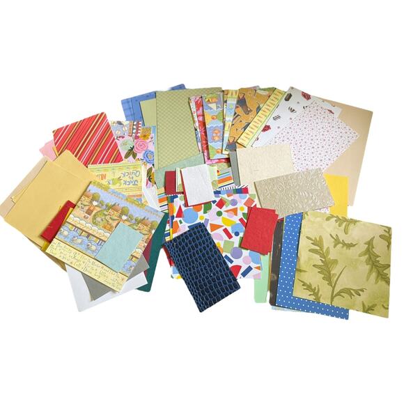 Scrap Crafting Paper Cardstock Textured Simple Assortment Of 100 Lot 5 - Picture 1 of 5